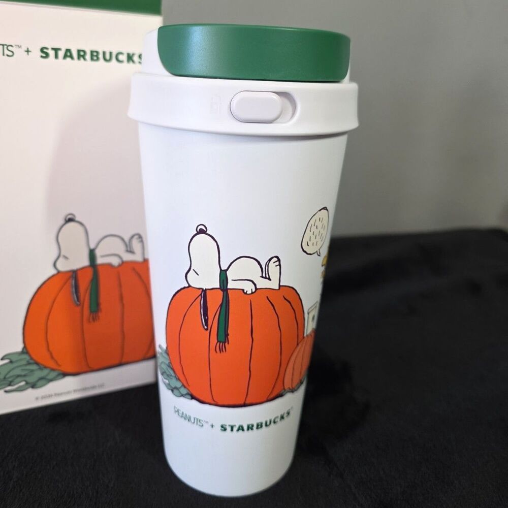 Starbucks x Peanuts Great Pumpkin Snoopy Stainless Steel Tumbler 16oz 2026 NIB